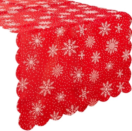 Aspect festiv cu motiv de fulgi de zăpadă