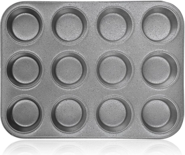 Tavă pentru brioșe GRANITE cu suprafață antiaderentă, 12 buc.