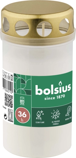 Lumânare funerară albă 13 cm, durată 36 de ore