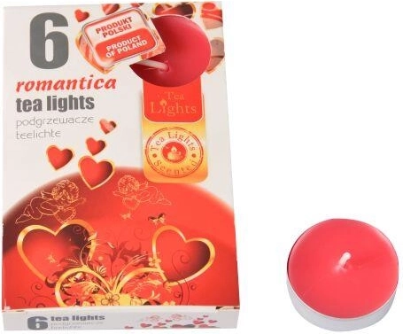 Lumânări parfumate tip tealight Romantika, 6 buc.
