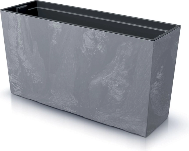 Jardinieră cu inserție URBI Case Beton Effect M, 77 cm, marengo