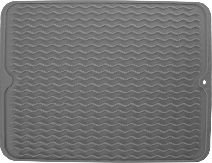 Suport de scurgere din silicon pentru vase 40 × 30,5 cm – gri