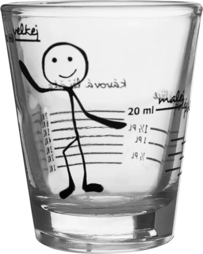 Pahar de măsurare din sticlă cu imprimare 50 ml