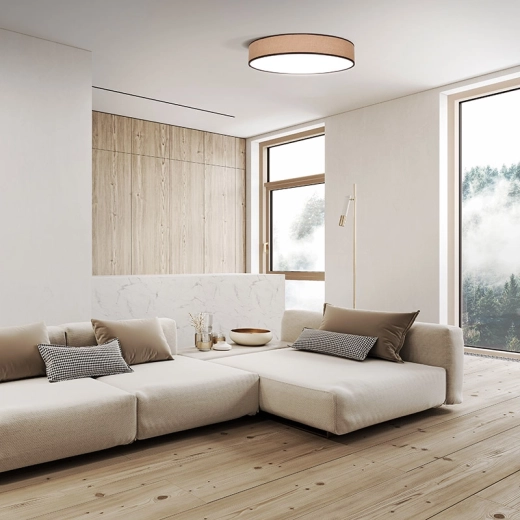 Design natural cu decor de iută brută