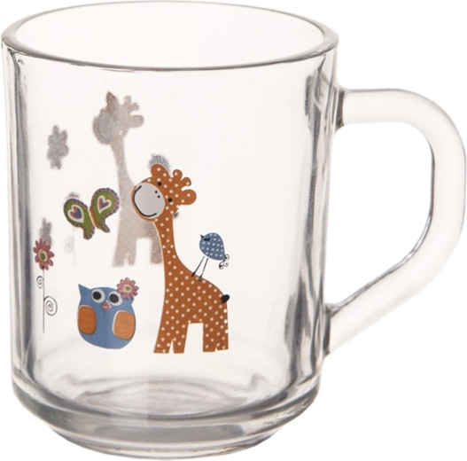 Cană din sticlă pentru copii Girafă 230 ml
