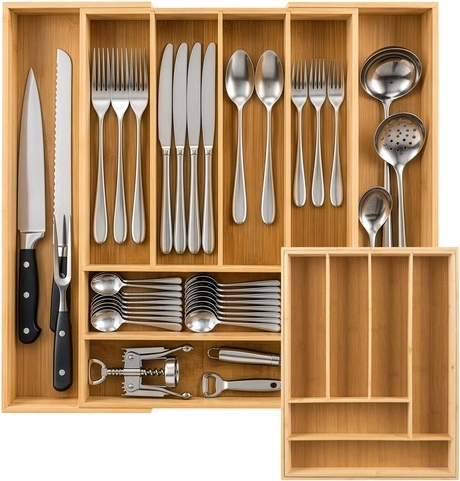 6–8 compartimente pentru sortarea clară a tacâmurilor