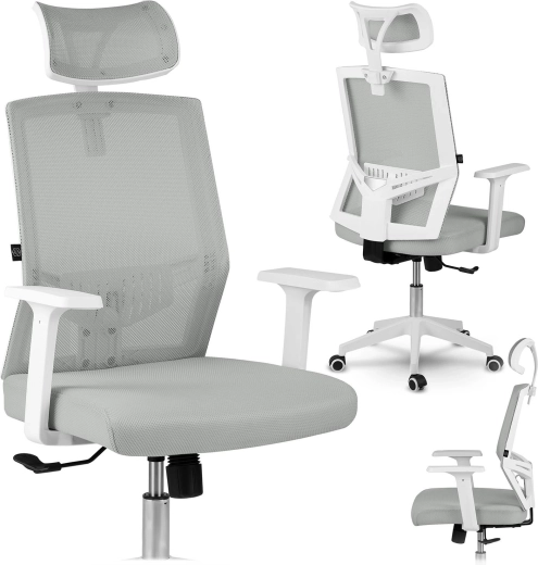 Scaun de birou ergonomic din plasă micro Sofotel Rotar, gri