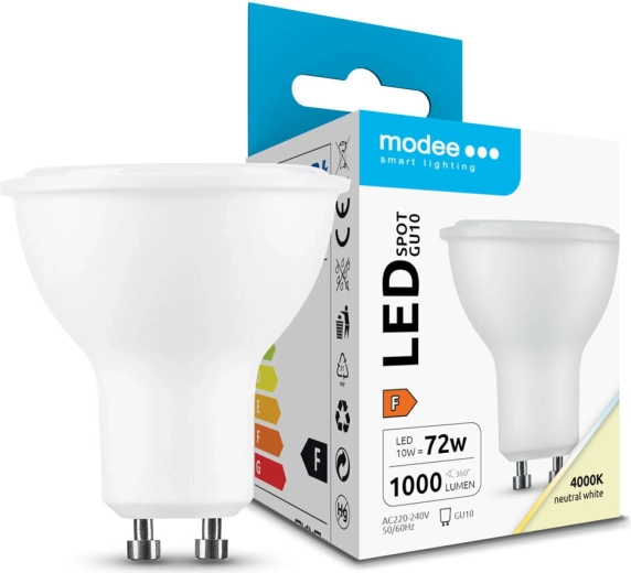 Modee bec LED spot GU10 10 W 1000 lm alb neutru