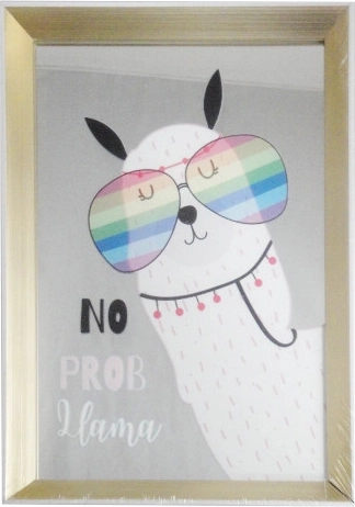 Tablou 20 × 30 cm în ramă cu efect de oglindă și lamă