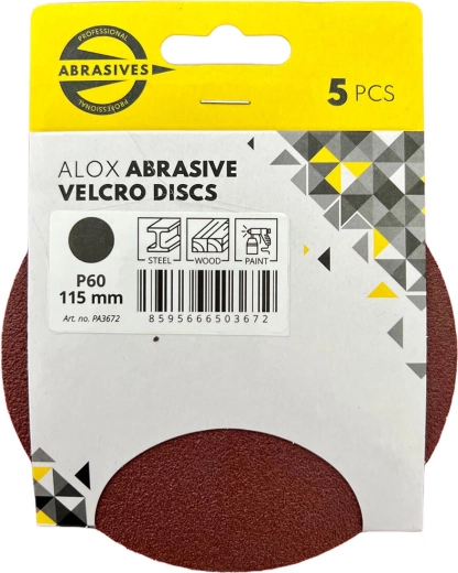 Discuri abrazive cu prindere tip arici 115 mm, granulație 100 (5 buc)