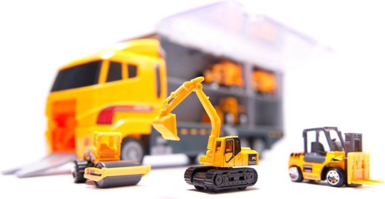6 vehicule de construcții pentru joacă pe șantier