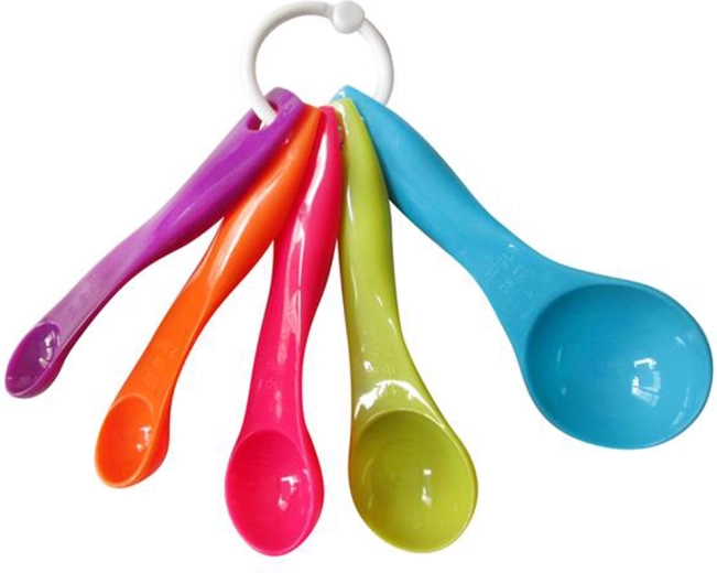 Set de lingurițe măsurătoare din plastic TORO, 5 bucăți