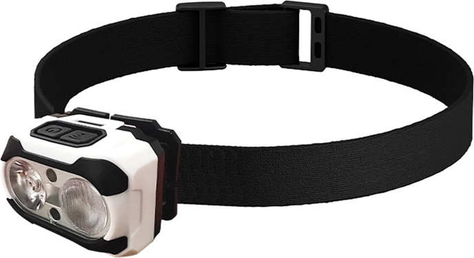 Lanternă frontală SUPERFIRE HE10 cu USB‑C, 550 lm, LED dublă și lumină roșie