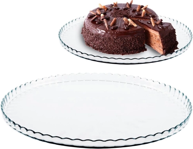 Platou pentru tort din sticlă 32 cm