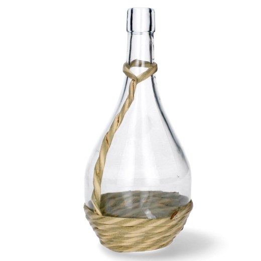 Damigeană de sticlă Fiasco 2 l cu coș împletit din paie