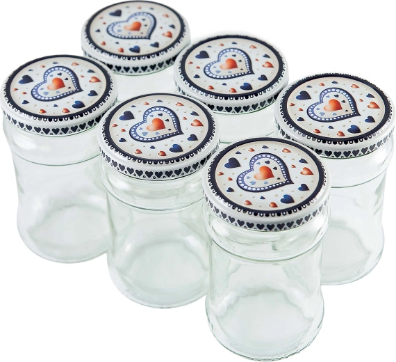 Set de borcane pentru conserve Twist 315 ml cu capace, 6 buc.