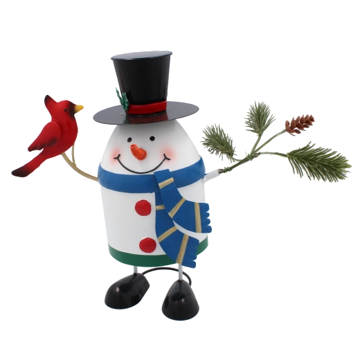 Om de zăpadă metalic de Crăciun 14 × 12 × 20 cm