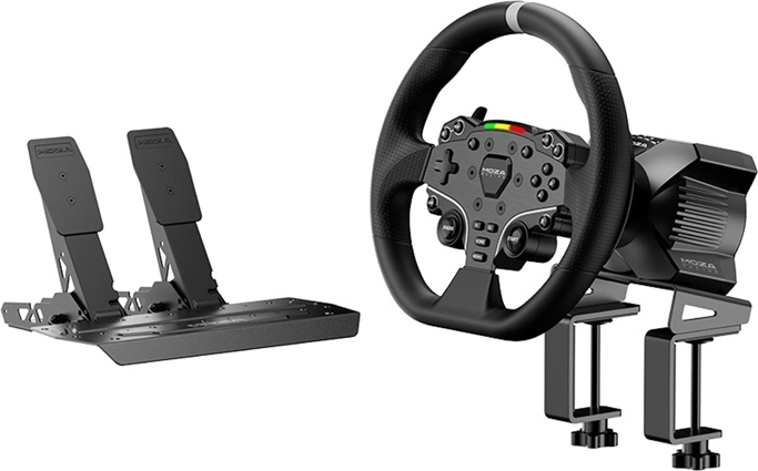 Set de curse pentru simulatoare MOZA Racing R3 cu volan ES și pedale SR-P Lite pentru PC