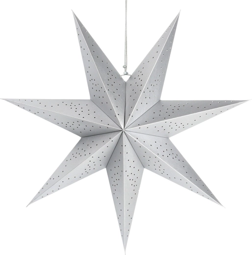 Stea din hârtie perforată argintie 60 cm