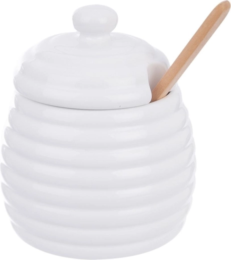 Servire comodă cu capac și linguriță