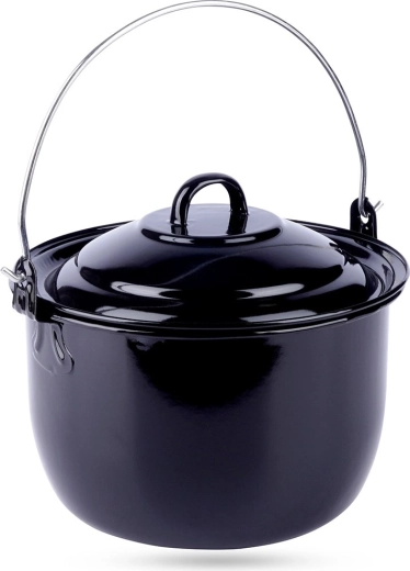 Ceaun unguresc emailat suspendat, cu capac, 3,8 l