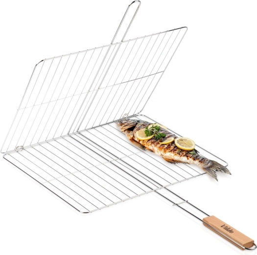 Coș de grătar Vilde, dublu-față, pentru carne și pește 46 × 37 cm