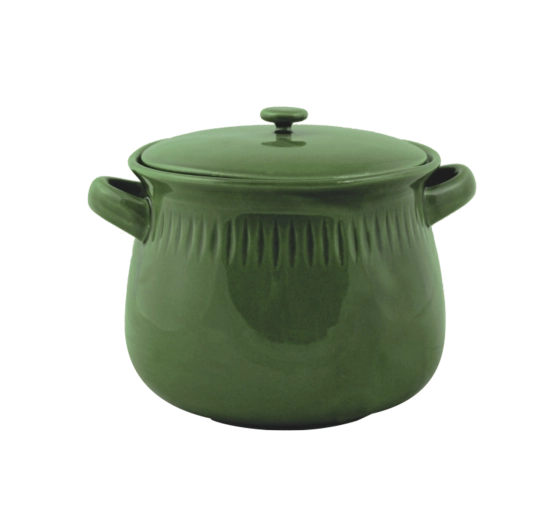 Oală ceramică pentru fermentare 3 l verde