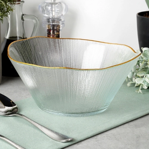 Sticlă transparentă texturată cu formă modernă