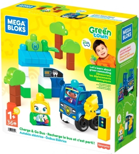 Set de construcție MEGA BLOKS Green Town Autobuz Eco