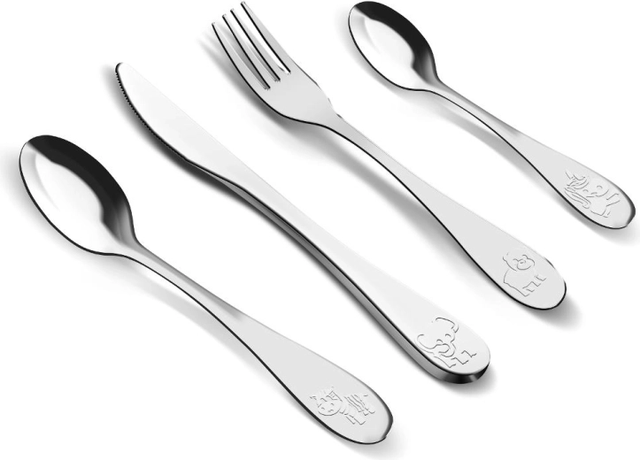 Set de tacâmuri pentru copii Lamart cu animăluțe, 4 bucăți