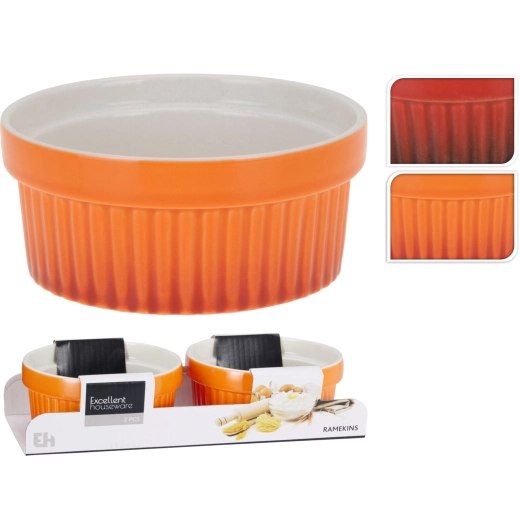 Tăvițe pentru copt din porțelan 2 buc roșii Excellent Houseware