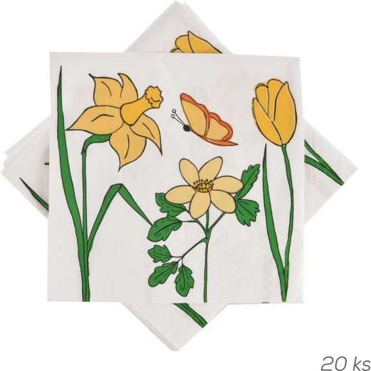 Șervețele de hârtie Pajiște de primăvară 33 × 33 cm, 20 buc.