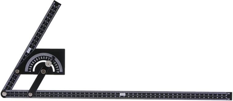 Raportor semicircular 230 × 500 mm, 0° până la 180°