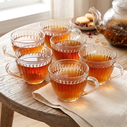 Set 6× 240 ml – ideal pentru băuturi calde și reci