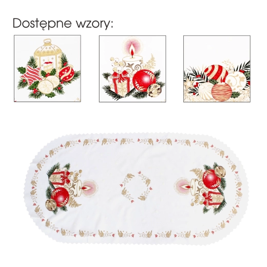 Șervețel decorativ de Crăciun serwetă 50 × 100 cm, față-verso - 1 bucată