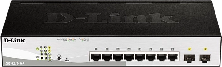 Comutator DGS-1210-10P cu 8 GE PoE și 2 SFP
