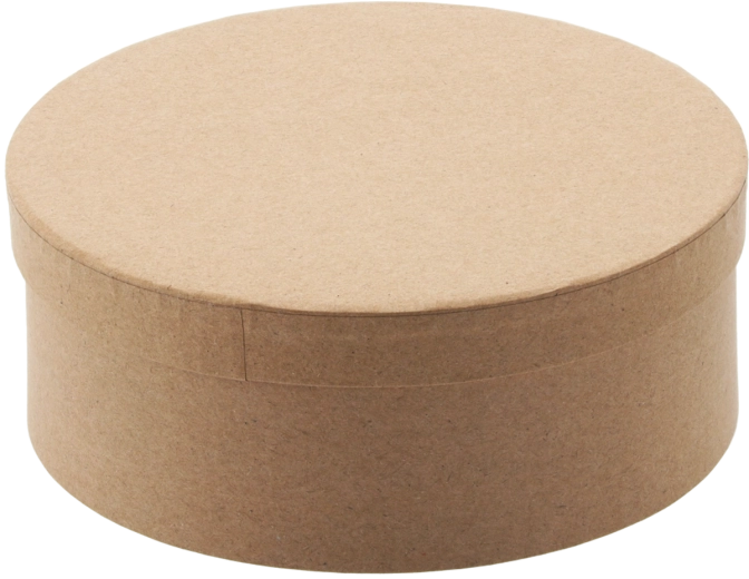 Cutie cadou rotundă maro 25 × 11 cm