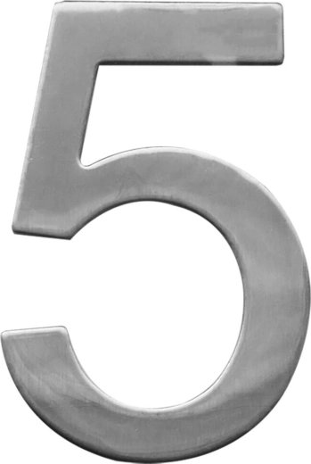 Număr de casă 5 STAR inox 75 mm