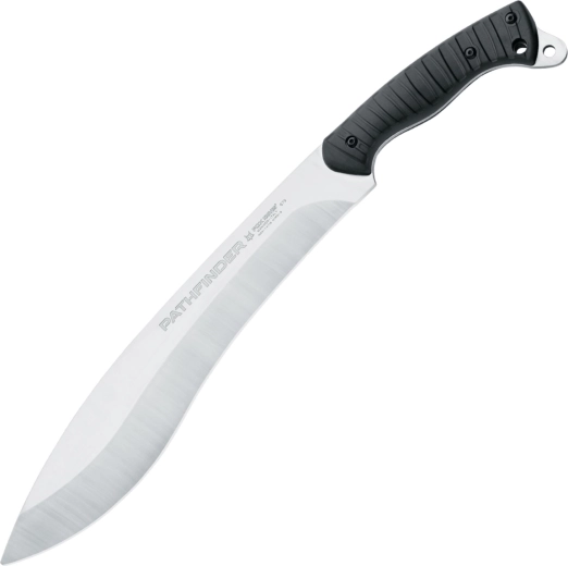 Cuțit de natură FOX KNIVES Pathfinder 35 cm, negru, FRN + cauciuc, teacă de piele