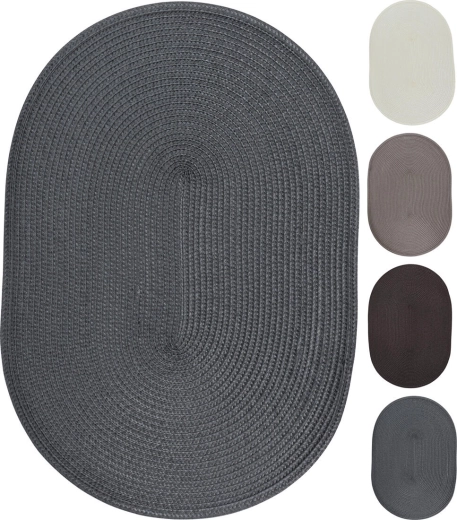 Suport oval din plastic pentru masă 44,5 × 29,5 cm – mix de culori