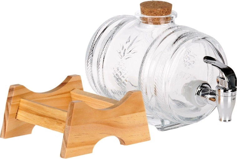 Formă elegantă de butoi din sticlă rezistentă