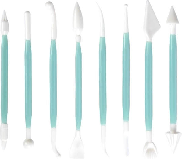 Set de spatule și instrumente de modelare pentru torturi, 8 buc.