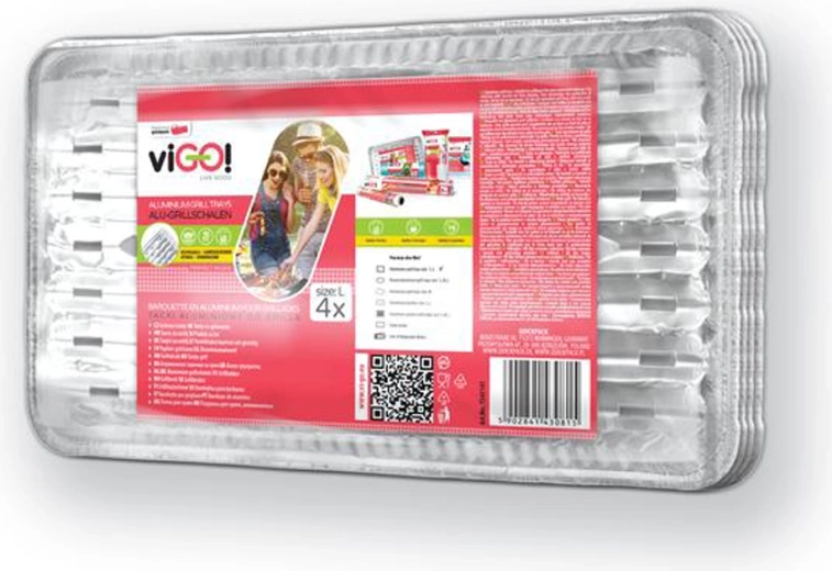 Tăvițe pentru grătar Quickpack, 4 buc