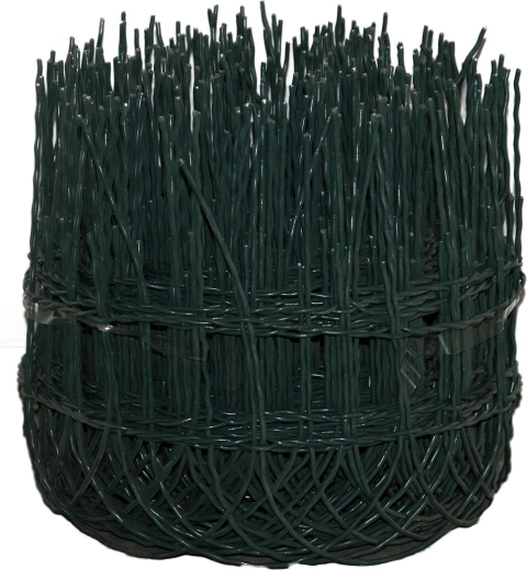 Plasă decorativă verde 25 cm x 25 m, ochiuri 150 × 82 mm, sârmă 3,1/2,0 mm