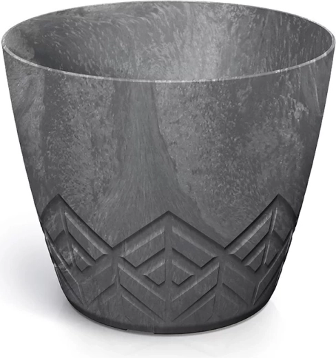 Ghiveci cu efect de beton 11,9 cm culoarea marengo