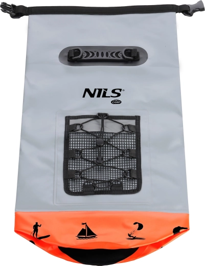 Material rezistent PVC 500D și buzunar practic din plasă