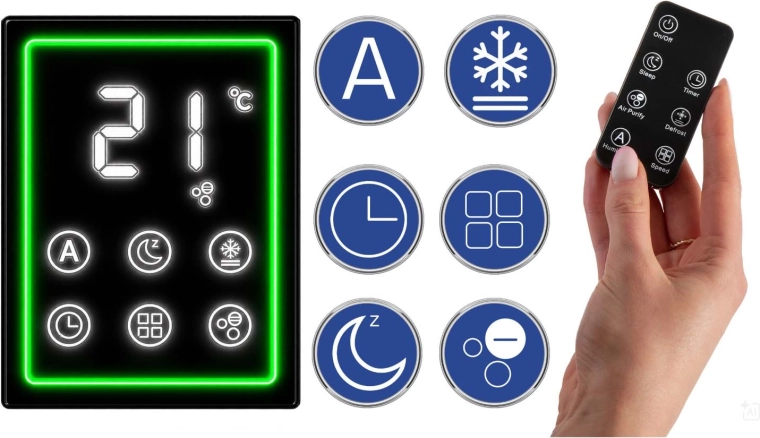 Control confortabil: panou tactil și telecomandă