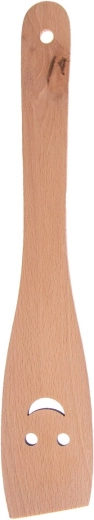 Spatulă din lemn Face, dreaptă, 30 cm