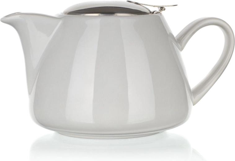 Ceainic din ceramică cu sită din inox 1,2 l BONNET – alb
