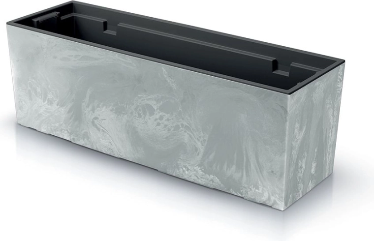 Jardinieră URBI Case efect beton cu inserție 77 cm